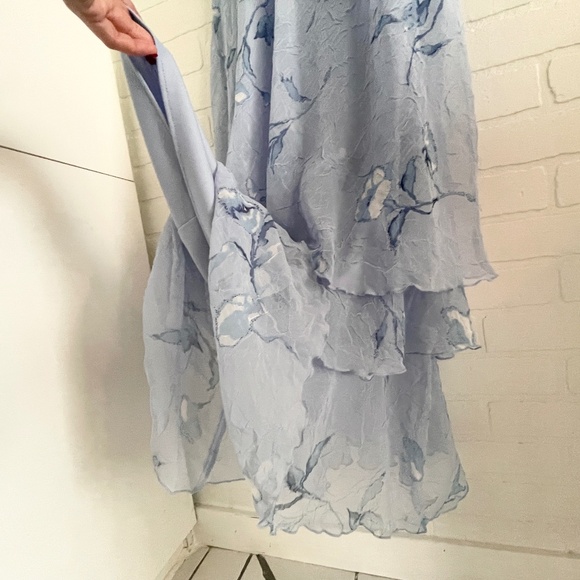 Vintage 90s Y2K Maxi dress Fairy Fluid Flowy Coquette Feminine Romantic Floral L - Picture 6 of 12